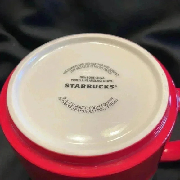 Starbucks 2012 Bone China Christmas Mug 14 Oz ~Never Used~ - Picture 4 of 4